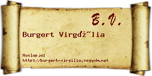Burgert Virgília névjegykártya
